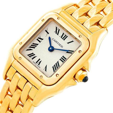 ladies cartier panthere gold watch